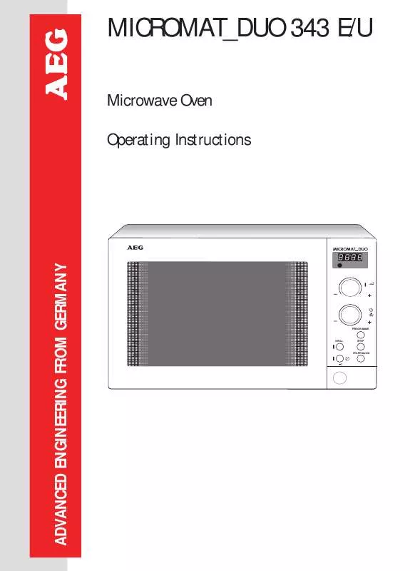 Mode d'emploi AEG-ELECTROLUX MCD343E/U-W