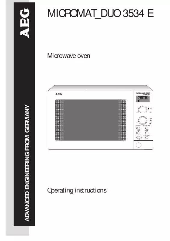 Mode d'emploi AEG-ELECTROLUX MCD3534E-M