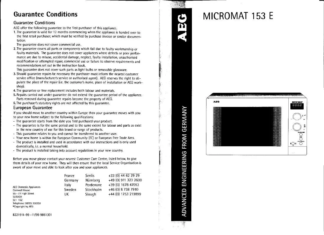 Mode d'emploi AEG-ELECTROLUX MCM153E-B