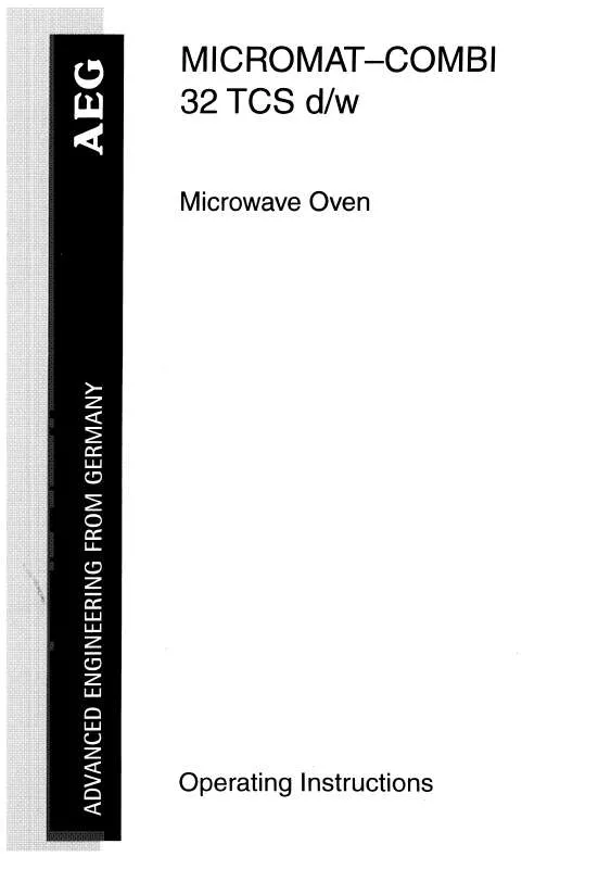 Mode d'emploi AEG-ELECTROLUX MICROMAT COMBI 32 TCS D