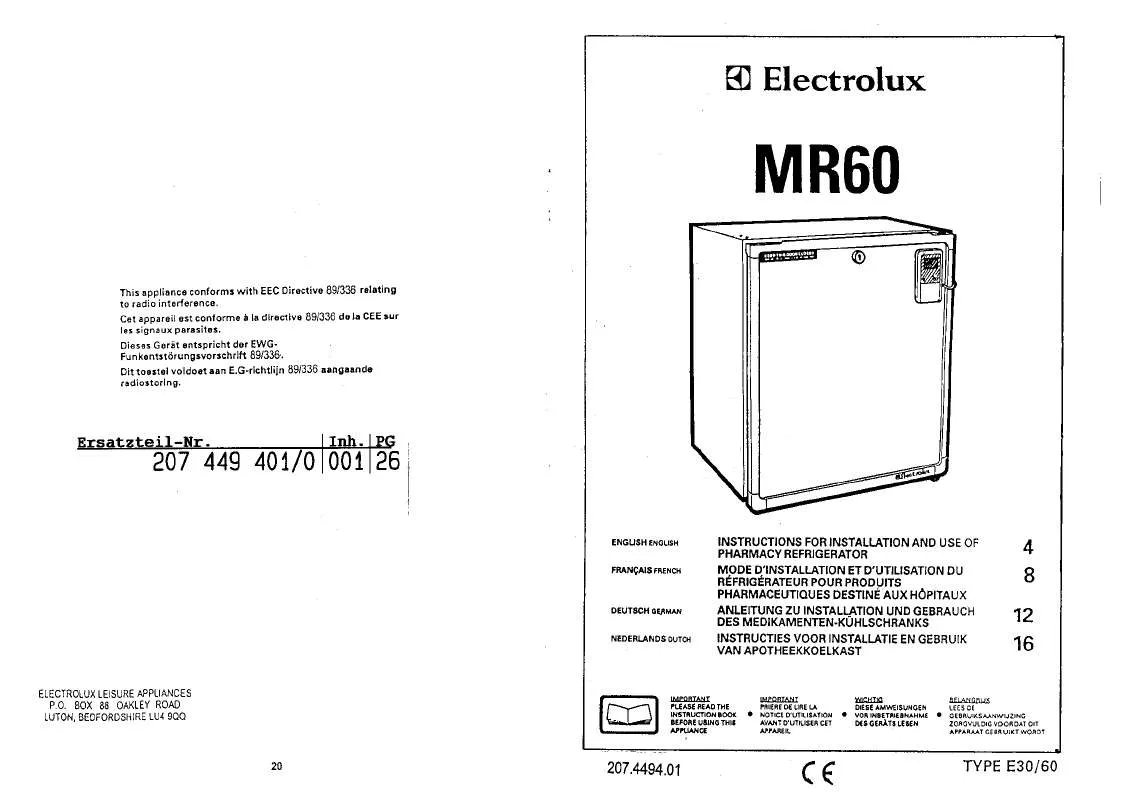 Mode d'emploi AEG-ELECTROLUX RA212H