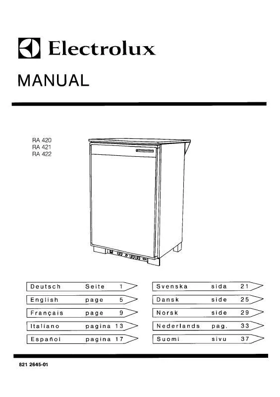 Mode d'emploi AEG-ELECTROLUX RA420