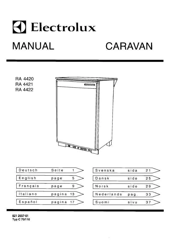 Mode d'emploi AEG-ELECTROLUX RA4422