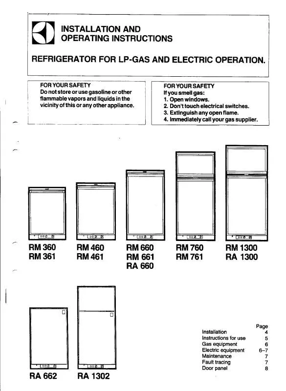 Mode d'emploi AEG-ELECTROLUX RA662