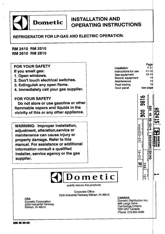 Mode d'emploi AEG-ELECTROLUX RM2310