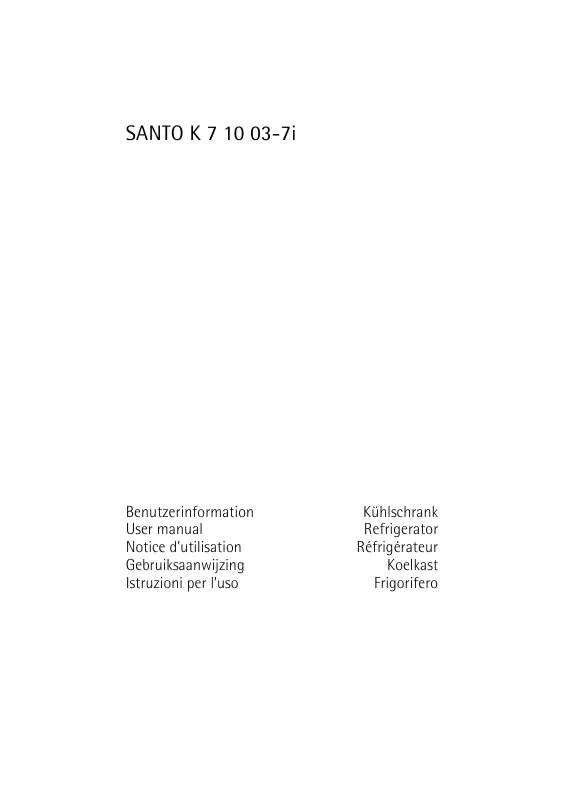 Mode d'emploi AEG-ELECTROLUX SANTO K 7 10 03-7 I