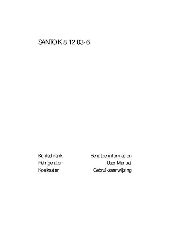 Mode d'emploi AEG-ELECTROLUX SANTO K 8 12 03-6 I