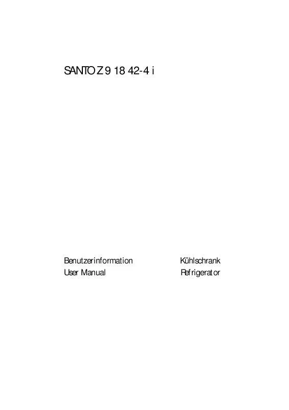 Mode d'emploi AEG-ELECTROLUX SANTO Z 9 18 42-4I