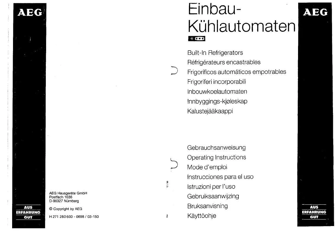 Mode d'emploi AEG-ELECTROLUX SANTO2534-5I