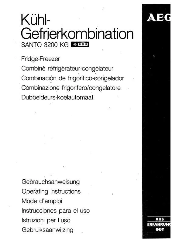 Mode d'emploi AEG-ELECTROLUX SANTO3200KG