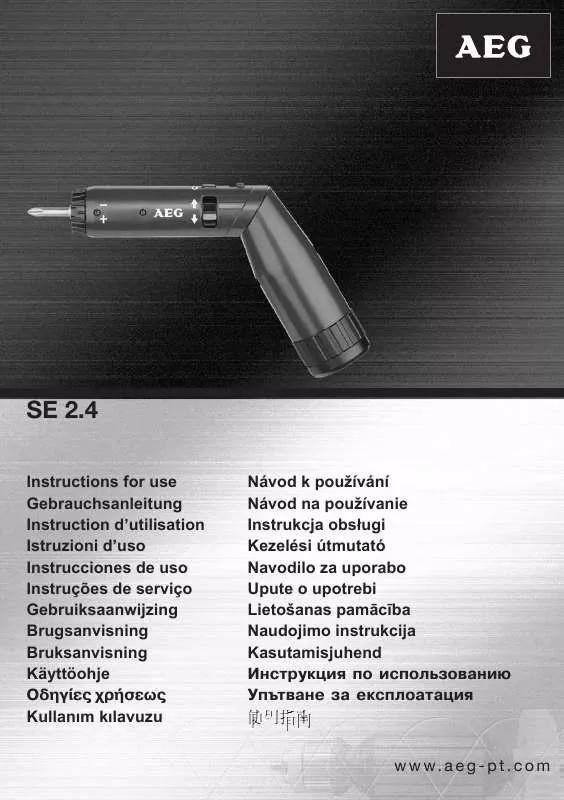 Mode d'emploi AEG-ELECTROLUX SE 2.4