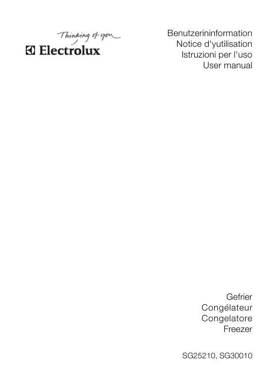 Mode d'emploi AEG-ELECTROLUX SG30010