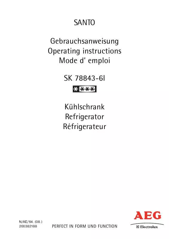 Mode d'emploi AEG-ELECTROLUX SK 78843-6I