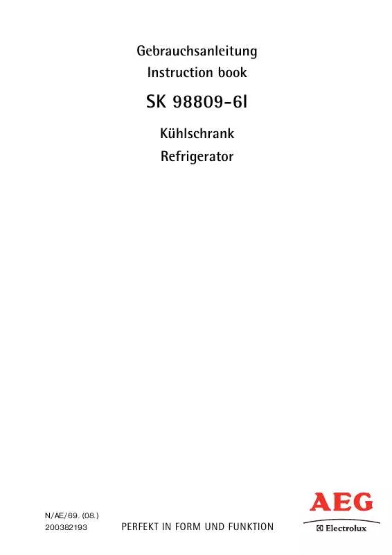 Mode d'emploi AEG-ELECTROLUX SK98809-6I