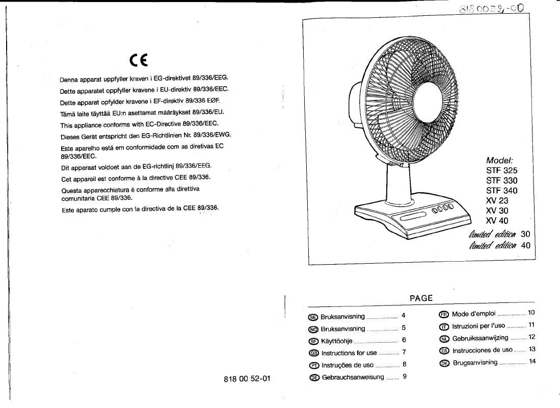 Mode d'emploi AEG-ELECTROLUX STF325