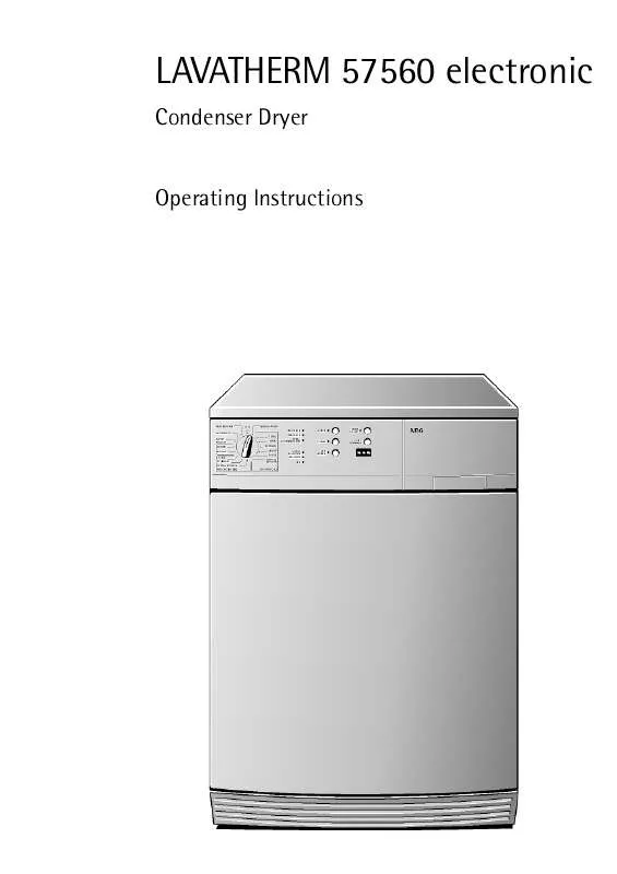 Mode d'emploi AEG-ELECTROLUX T57560