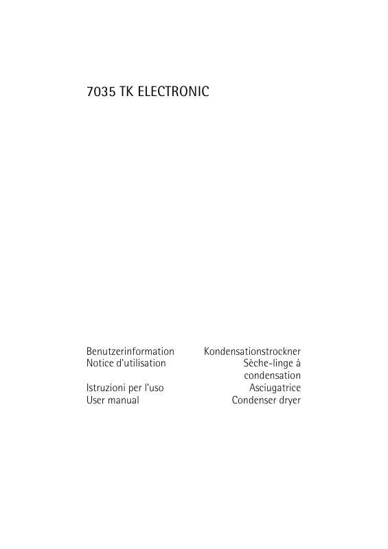 Mode d'emploi AEG-ELECTROLUX LAVATHERM 7035 TKF