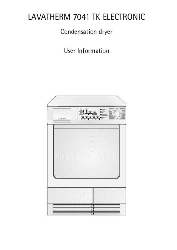 Mode d'emploi AEG-ELECTROLUX T7041TK