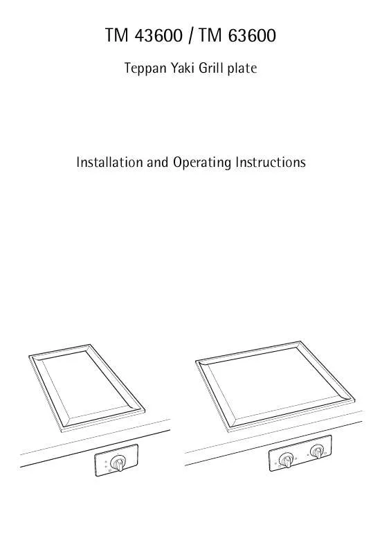 Mode d'emploi AEG-ELECTROLUX TM63600