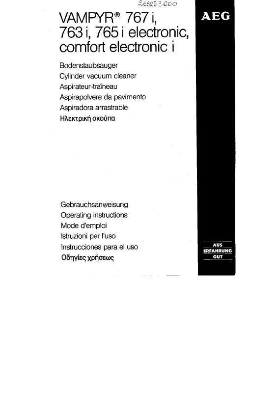 Mode d'emploi AEG-ELECTROLUX VAMPYR 767 I ELECTR.