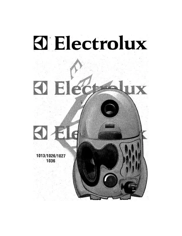Mode d'emploi AEG-ELECTROLUX Z1016