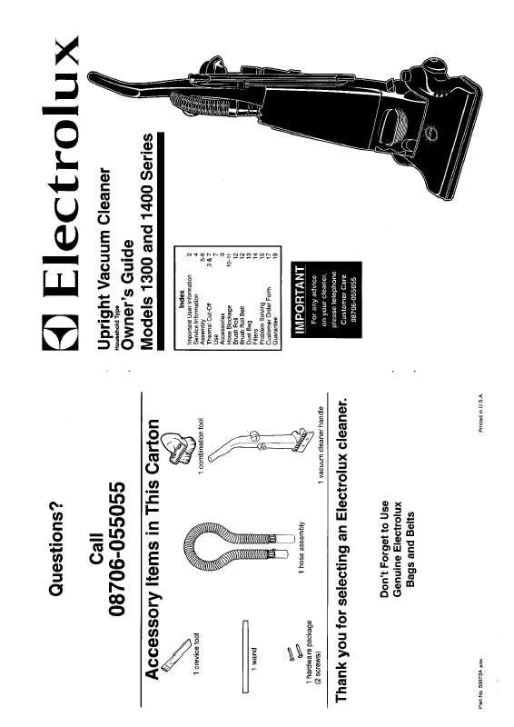 Mode d'emploi AEG-ELECTROLUX Z1358