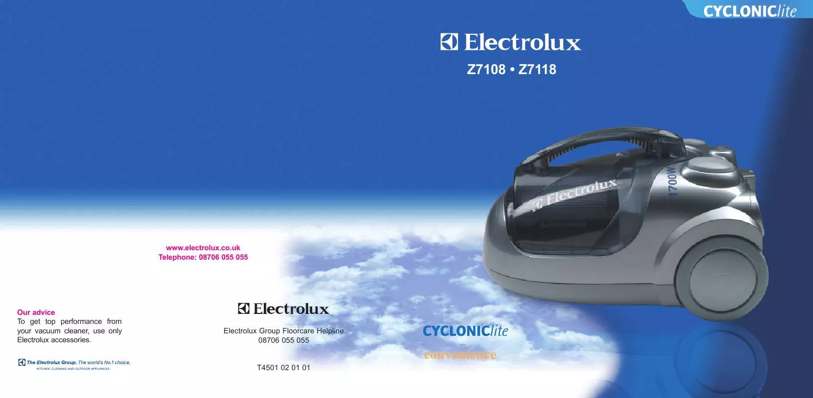 Mode d'emploi AEG-ELECTROLUX Z7108