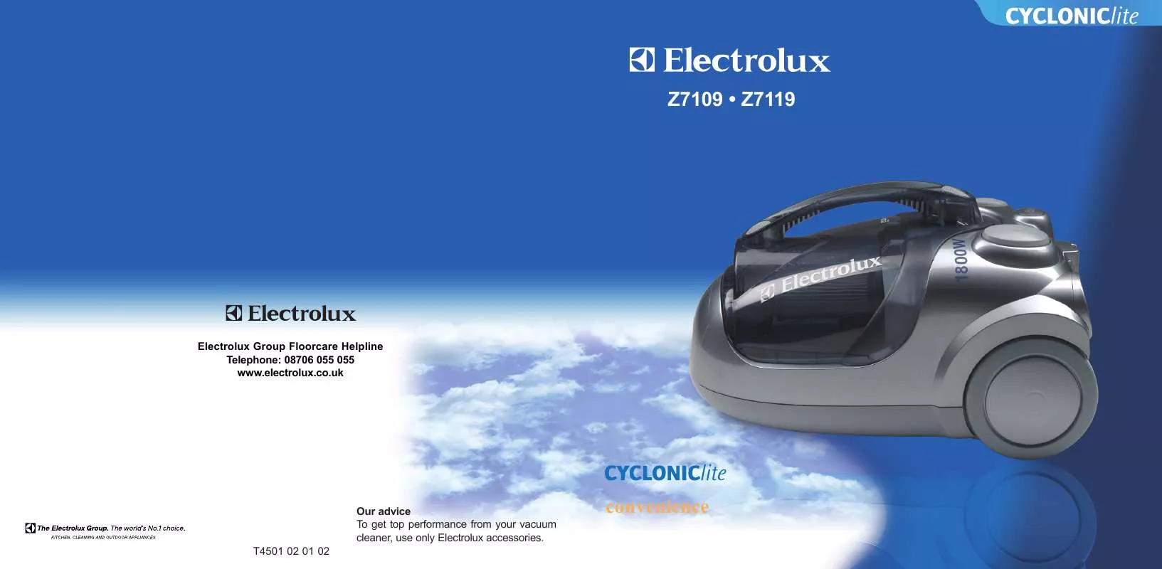 Mode d'emploi AEG-ELECTROLUX Z7109