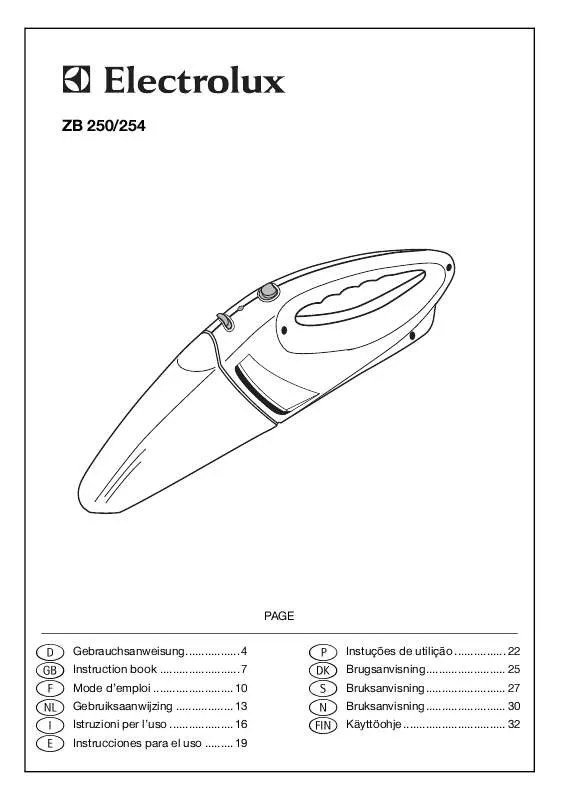 Mode d'emploi AEG-ELECTROLUX ZB254X