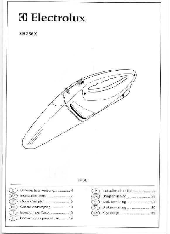 Mode d'emploi AEG-ELECTROLUX ZB266X