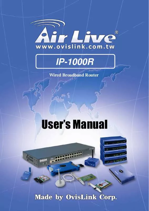 Mode d'emploi AIRLIVE IP-1000R