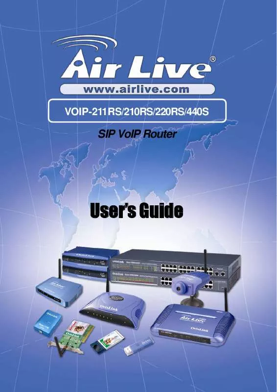 Mode d'emploi AIRLIVE VOIP-210RS