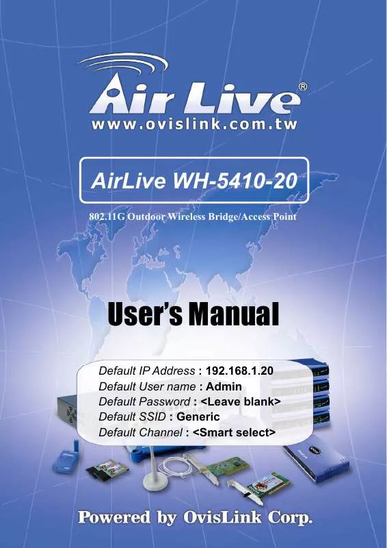 Mode d'emploi AIRLIVE WH-5410-20