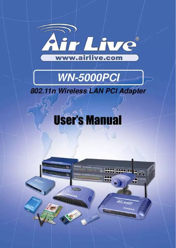 Mode d'emploi AIRLIVE WN-5000PCI