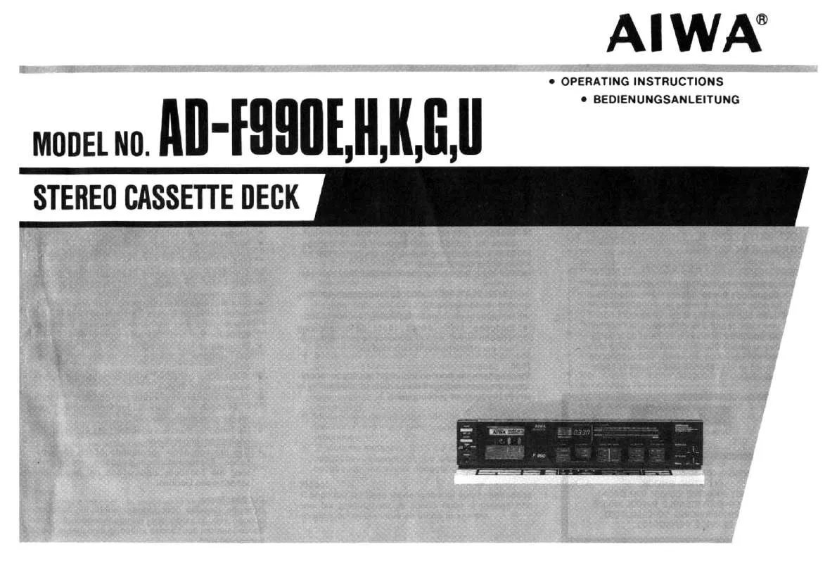 Mode d'emploi AIWA AD-F990