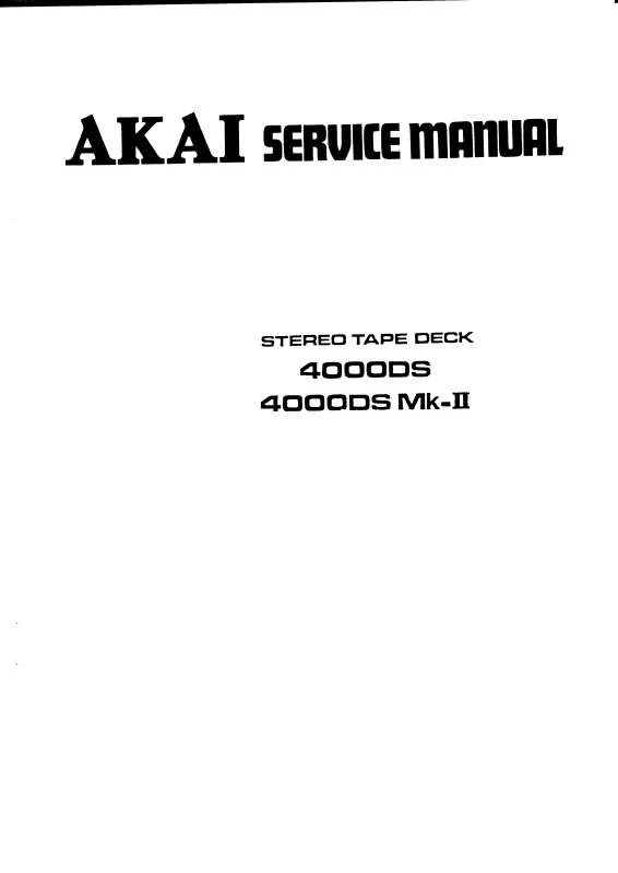 Mode d'emploi AKAI 4000DB MK-II