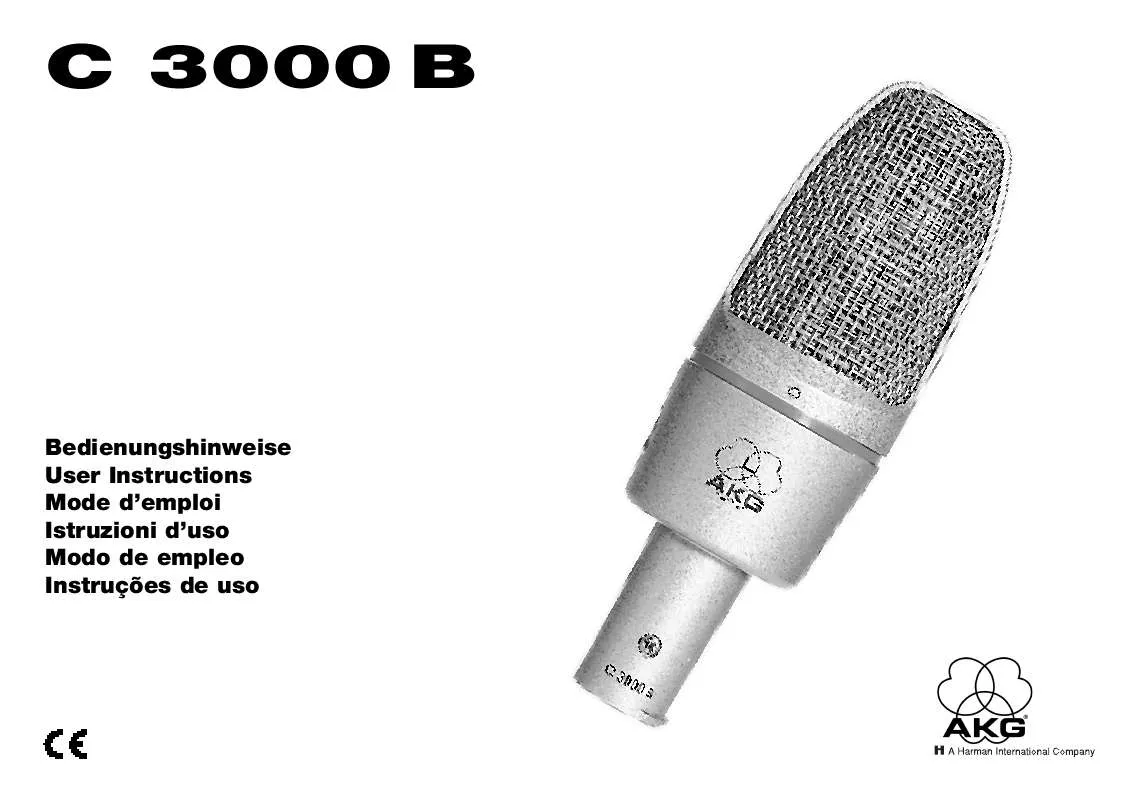 Mode d'emploi AKG C 3000 B