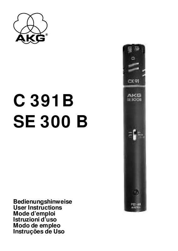 Mode d'emploi AKG C 319B