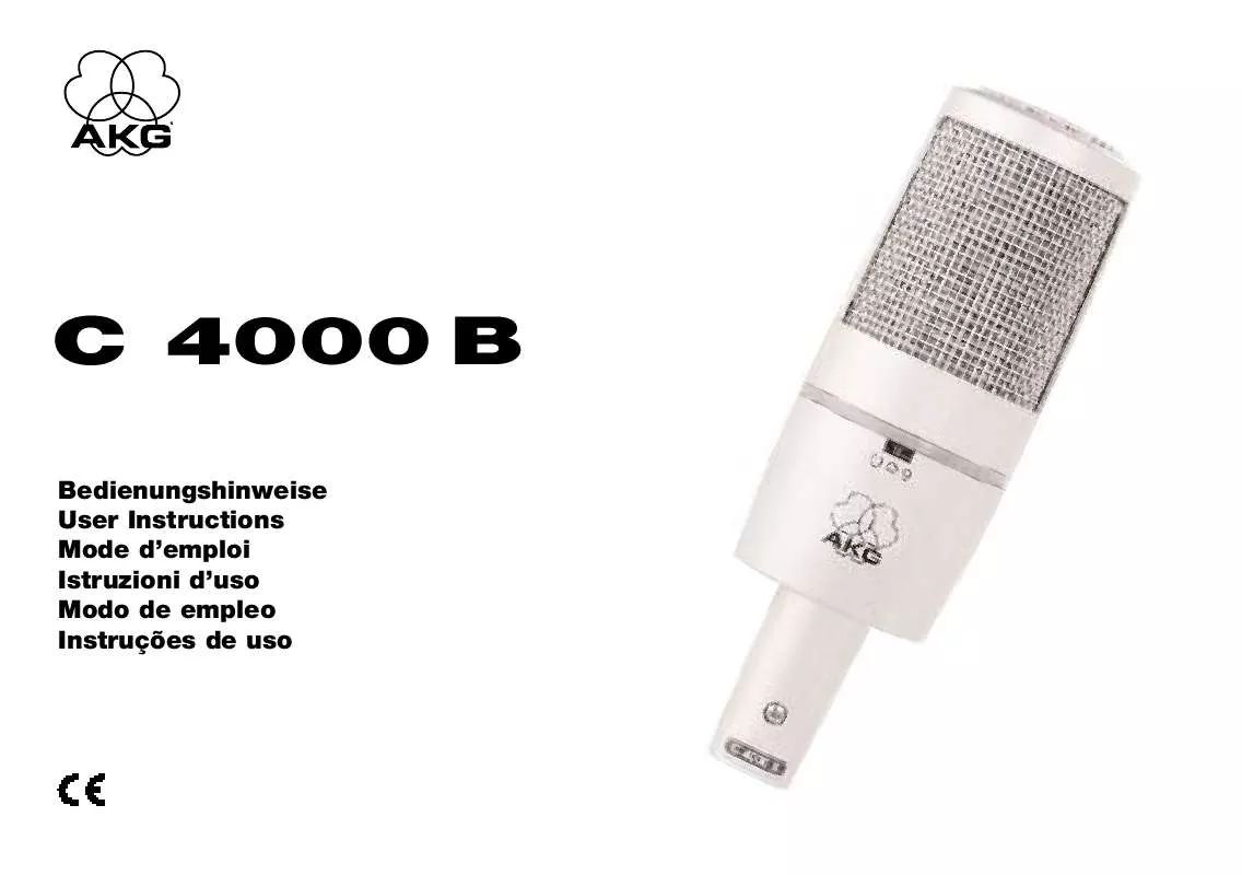 Mode d'emploi AKG C 4000 B