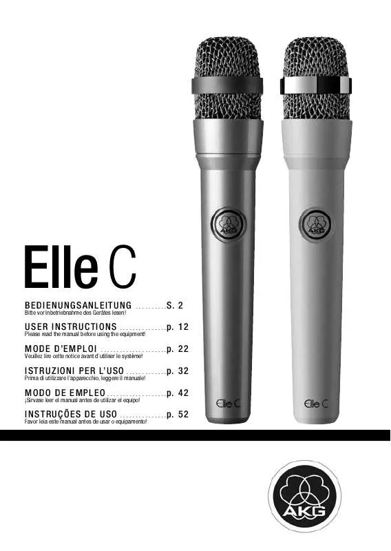 Mode d'emploi AKG ELLE C