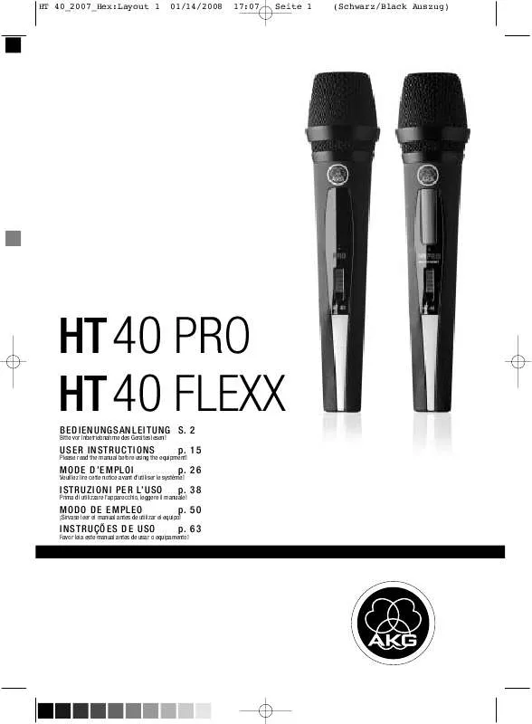 Mode d'emploi AKG HT 40 PRO