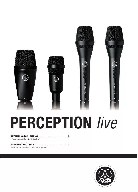 Mode d'emploi AKG PERCEPTION LIVE P 4