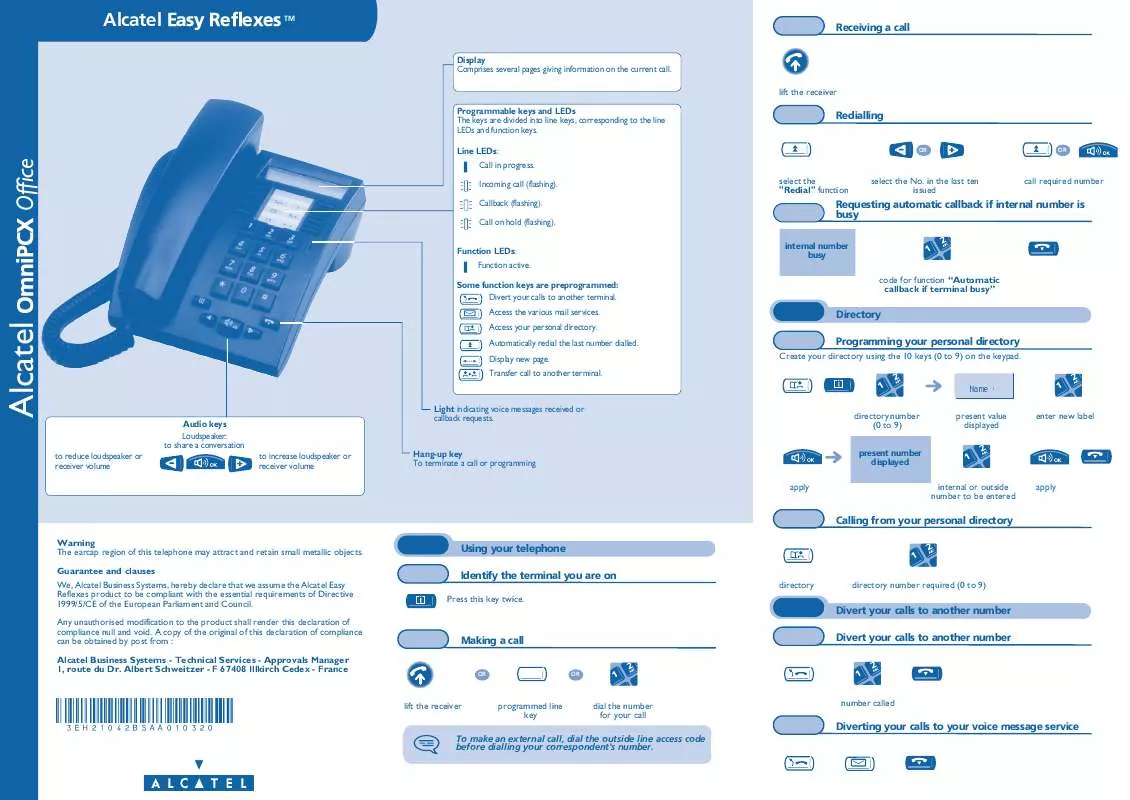 Mode d'emploi ALCATEL-LUCENT EASY REFLEXES