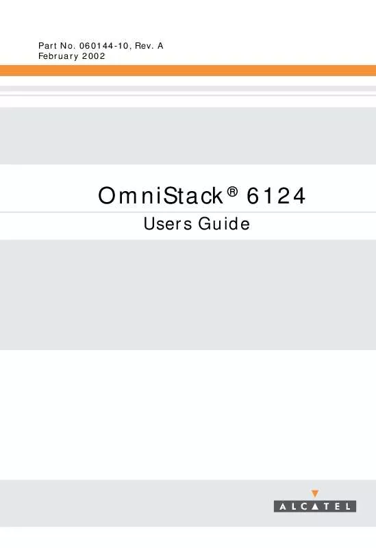 Mode d'emploi ALCATEL-LUCENT OMNISTACK 6124