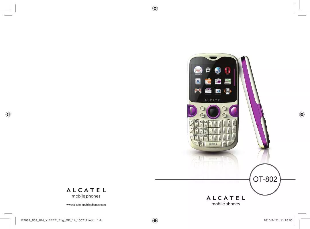 Mode d'emploi ALCATEL OT-802