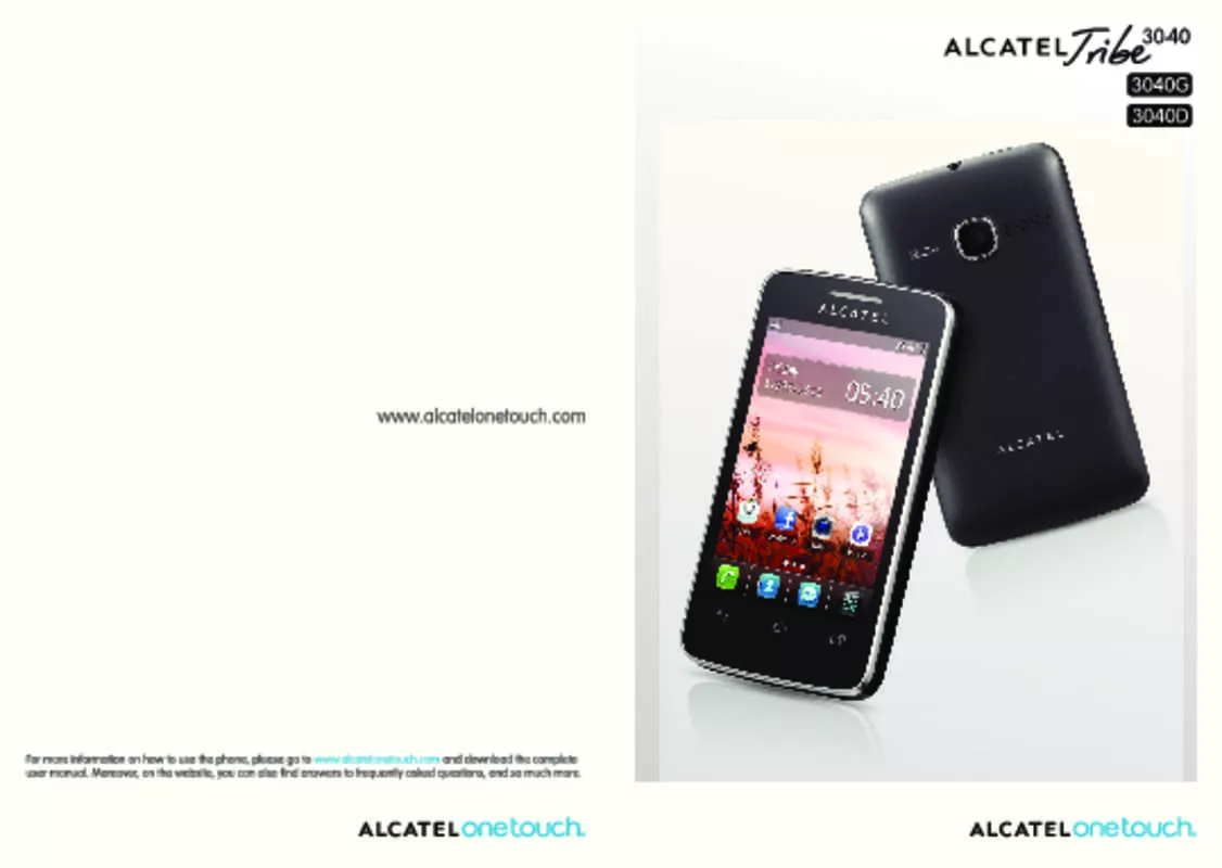 Mode d'emploi ALCATEL TRIBE 3040/3040D