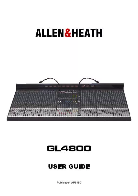 Mode d'emploi ALLEN & HEATH GL4800