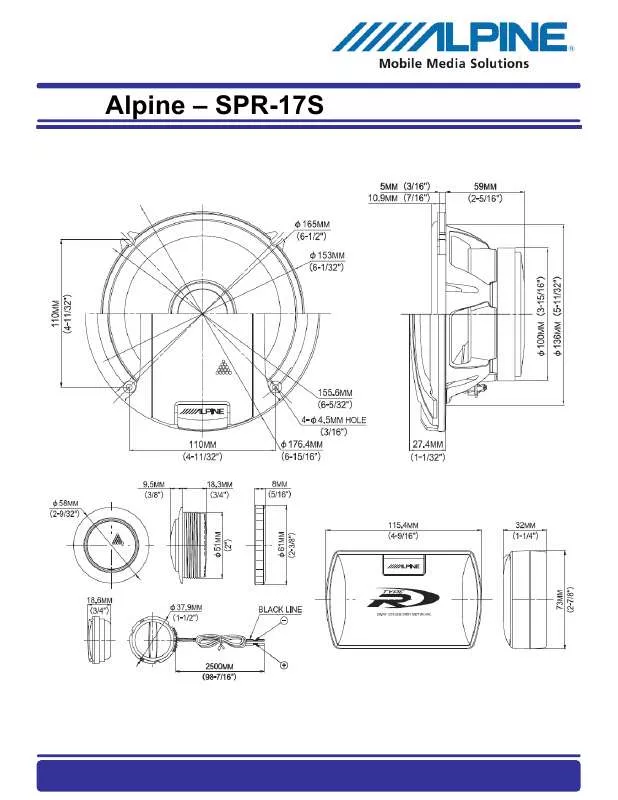 Mode d'emploi ALPINE SPR-17S