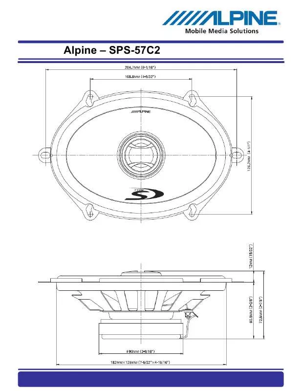 Mode d'emploi ALPINE SPS-57C2