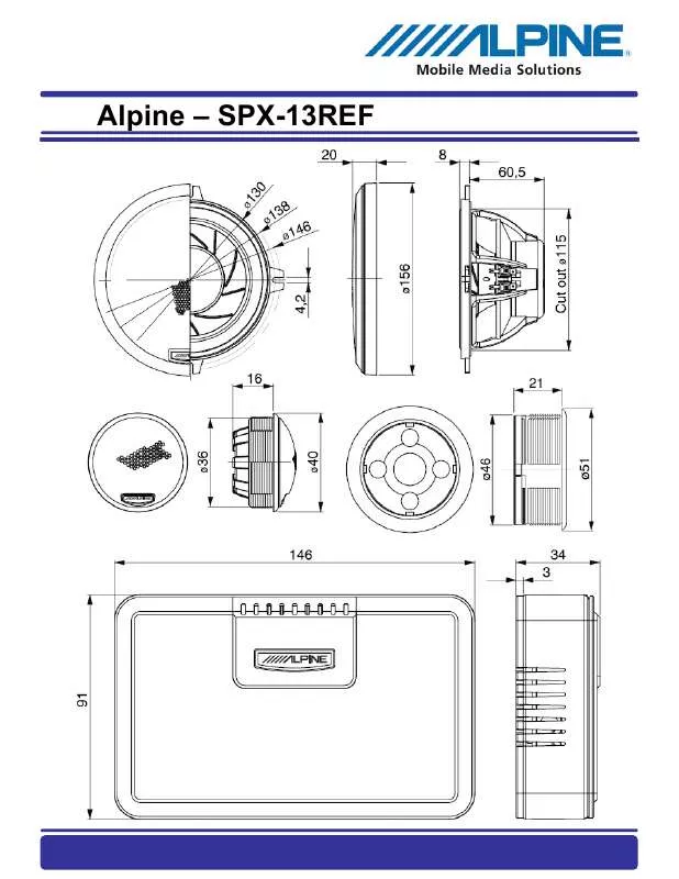 Mode d'emploi ALPINE SPX-13REF